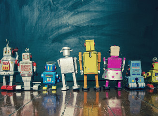 robots in a classroom 