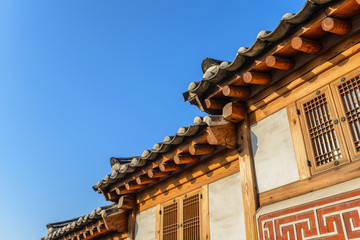 Traditional house at Bukchon Hanok Village, Seoul, South Korea