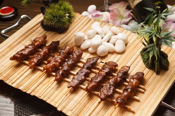 assorted skewers