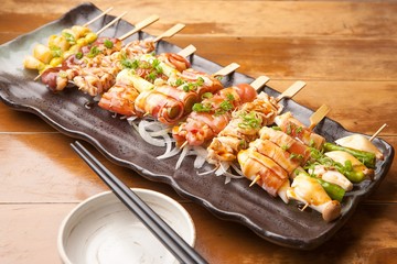 assorted skewers