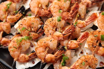 shrimp skewers, 새우꼬치