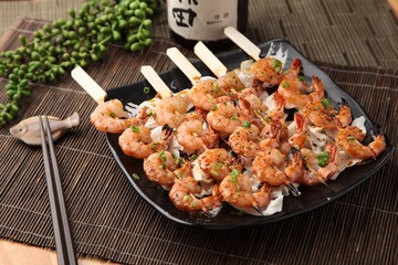 shrimp skewers, 일본식 새우꼬치