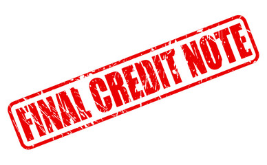 FINAL CREDIT NOTE red stamp text
