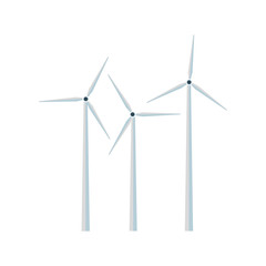 eolic wind turbine icon over white background. vector illustration