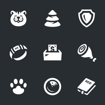 Vector Set of Amur Tiger Icons.