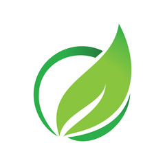 Simple Circle Leaf Logo