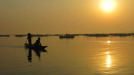 Pêche au lever de soleil