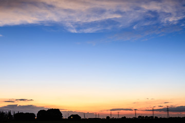Beautiful sky cloud at dusk