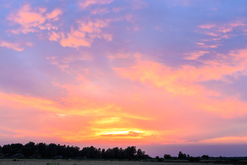 Obraz premium Beautiful sky cloud at dusk