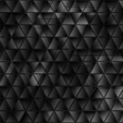 Naklejka premium Abstract tech black glossy triangles geometric background