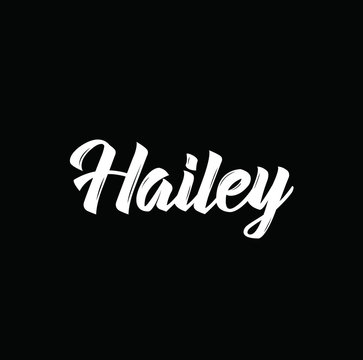 hailey, text design. Vector calligraphy. Typography poster.