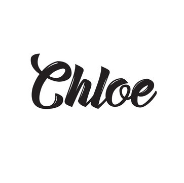 chloe, text design. Vector calligraphy. Typography poster.