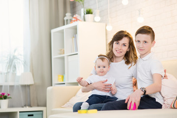 Mom with two children