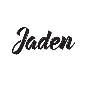 jaden, text design. Vector calligraphy. Typography poster.