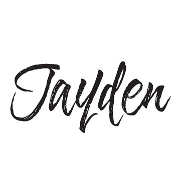 jayden, text design. Vector calligraphy. Typography poster.