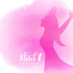 Happy women's day in vector illustration
