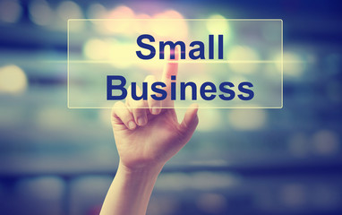 Fototapeta na wymiar Small Business concept with hand