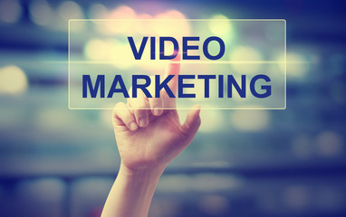 Video Marketing concept with hand