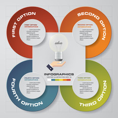 Abstract 4 steps infographis elements.Vector illustration.