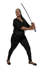 Obraz premium Woman Samurai Swordsman