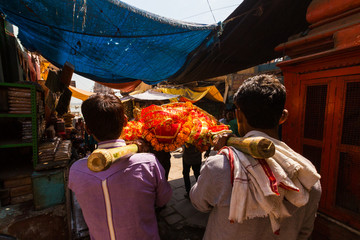 Manikarnika Ghat is one of the ghats in Varanasi and is most known for being a place of Hindu cremation