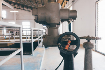 valve at water treatment plant