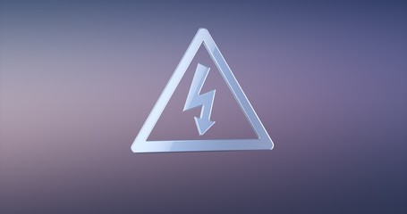 High Voltage Silver 3d Icon