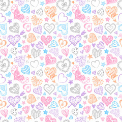 Fototapeta na wymiar pattern with hearts.
