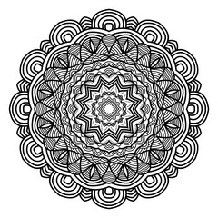 Flower Mandala. Vintage decorative elements. vector illustration. Ottoman motifs. Coloring book page
