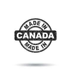 Made in Canada stamp. Vector illustration on white background