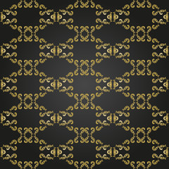 Seamless baroque pattern. Traditional classic orient golden ornament