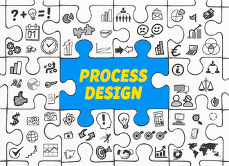 Process Design / Puzzle mit Symbole