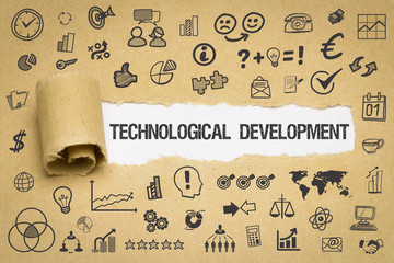 Technological Development / Papier mit Symbole