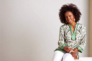 Confident mature African American woman.