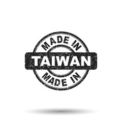 Obraz premium Made in Taiwan stamp. Vector illustration on white background