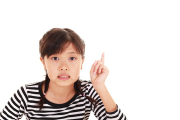 案内する女の子