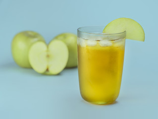 Cold Apple Juice with Apples