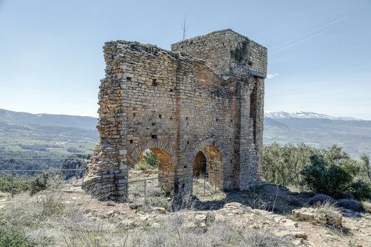 Castle of Llorda located in the municipality of Isona and Conca Della
