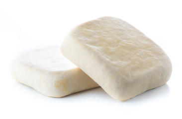 Fresh tofu isolated on white background