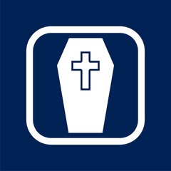 Obraz premium Casket and Cross Icon Flat Graphic Design - Illustration
