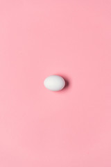 top view of white egg for easter. Happy Easter concept