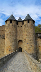 Fototapeta na wymiar Medieval castle of Carcassonne