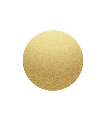 Gold speckled circle. Vector design element