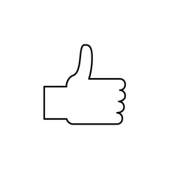 Gestures, thumbs up, approval. Vector linear
