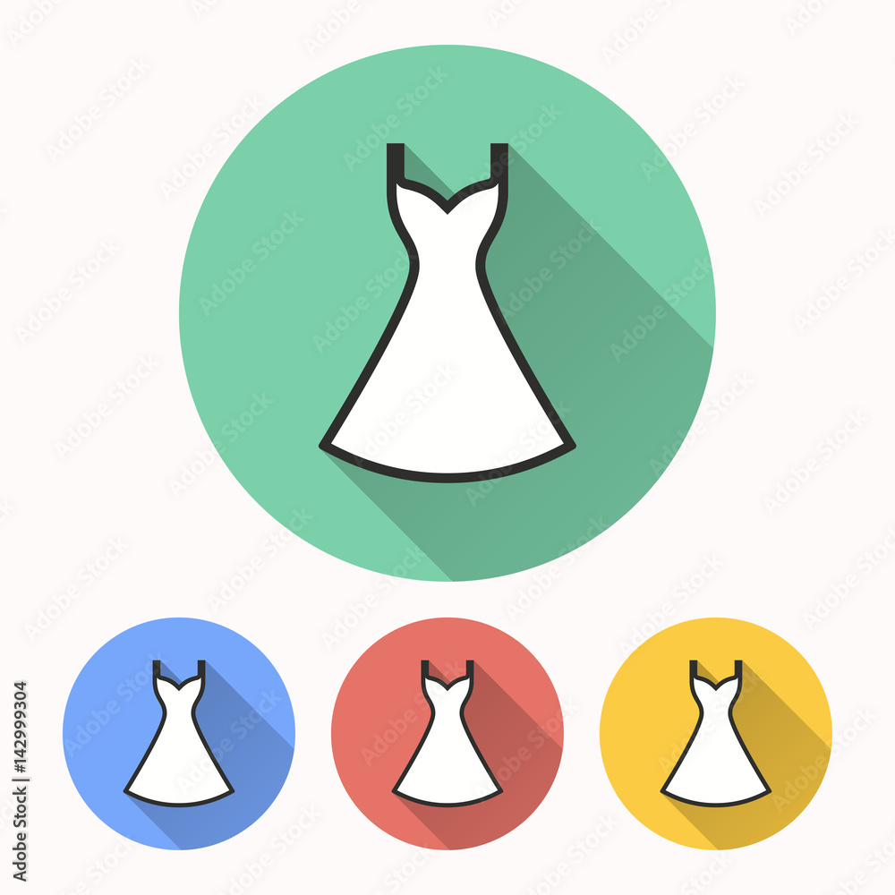 Wall mural dress - vector icon.