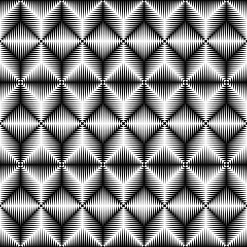 Seamless Crystal Pattern. Vector Black and White Gradient Background © radharamana
