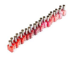 Nail polish isolated on white background