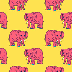 Cute elephant cartoon sitting