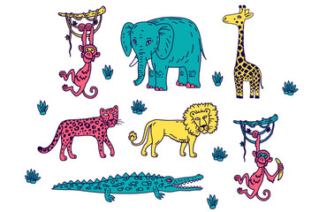A collection of African animals.