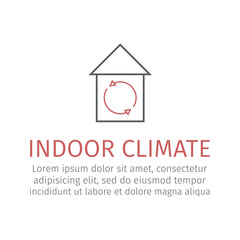 Indoor climate. Vector sign.